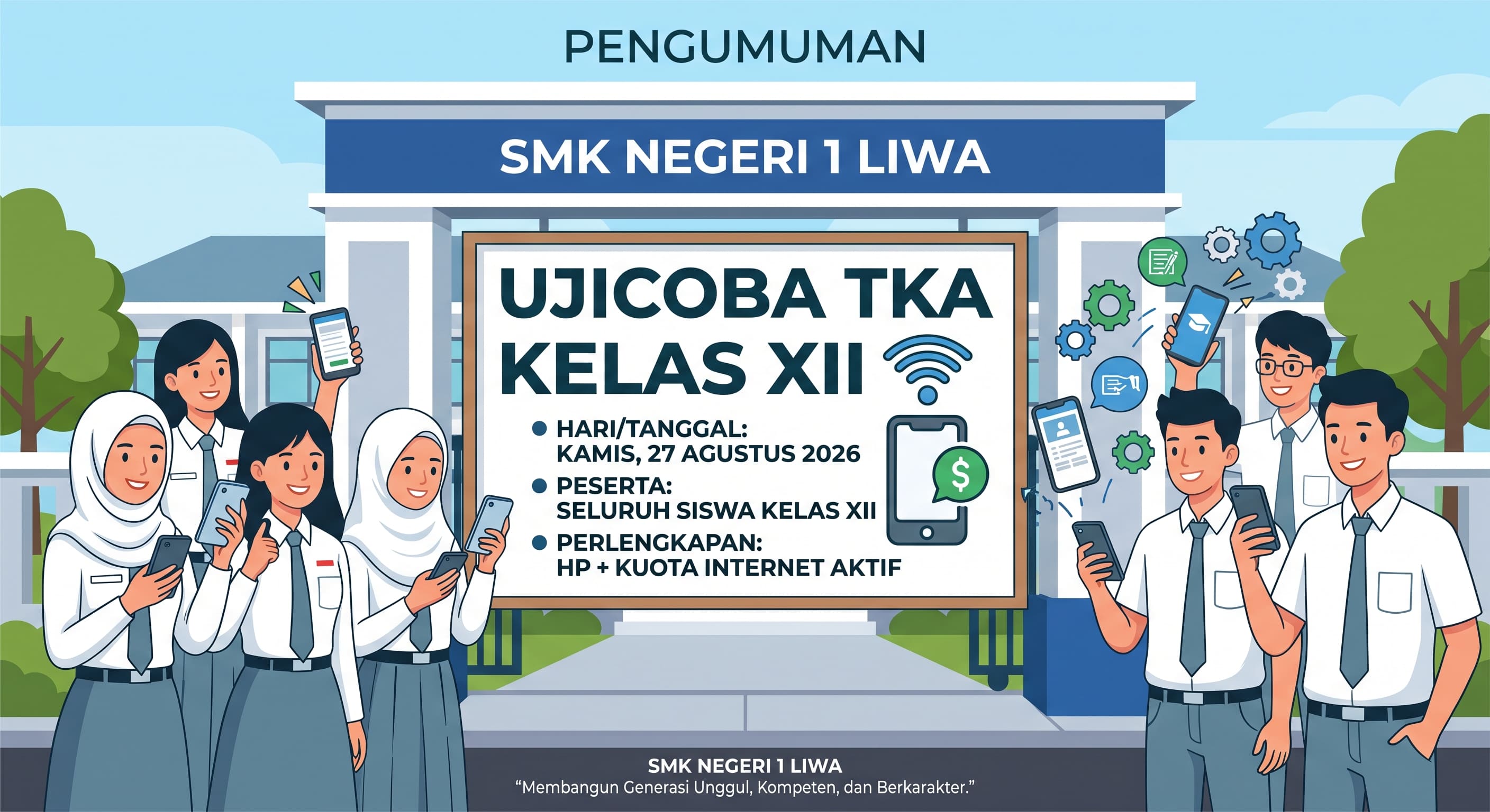 ? PENGUMUMAN UJI COBA (TRY OUT) TKA KELAS XII