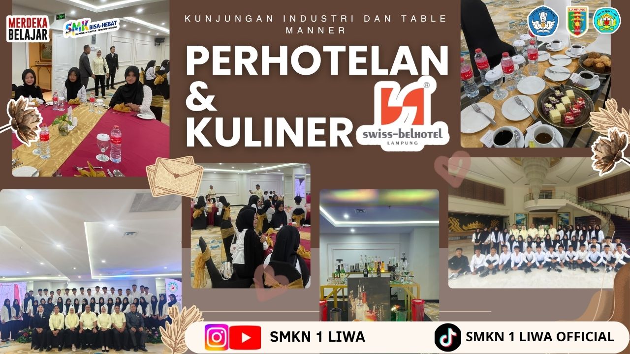 SMK Negeri 1 Liwa Ikuti Kunjungan Industri dan Table Manner di Swiss-Belhotel Lampung
