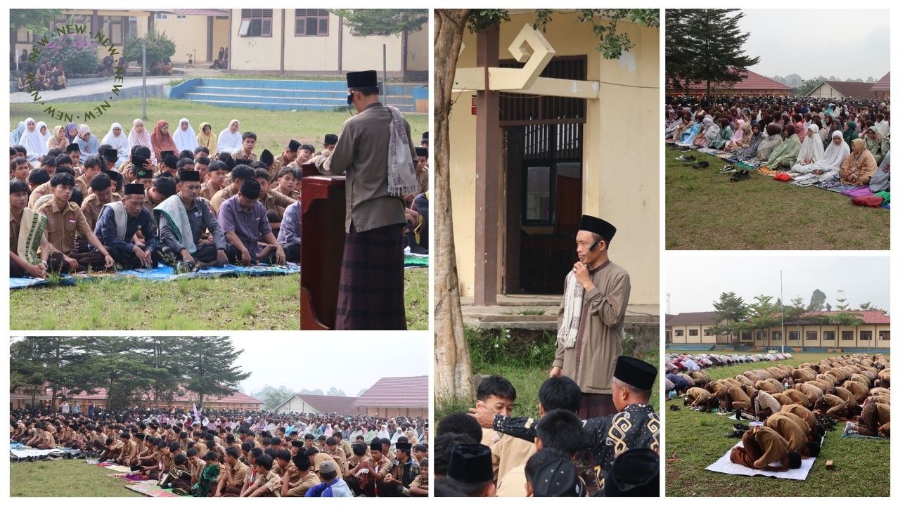 SMK Negeri 1 Liwa Laksanakan Sholat Istisqo dan Gotong Royong Bersihkan Lingkungan Sekolah