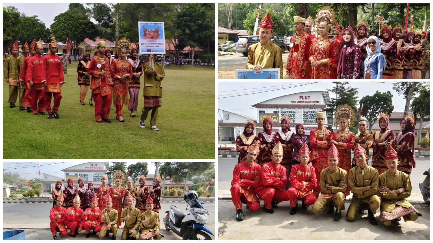 Tampilkan Kemegahan Busana Minang, Siswa SMKN 1 Liwa Pukau Penonton di Karnaval Budaya HUT Lampung Barat ke-35