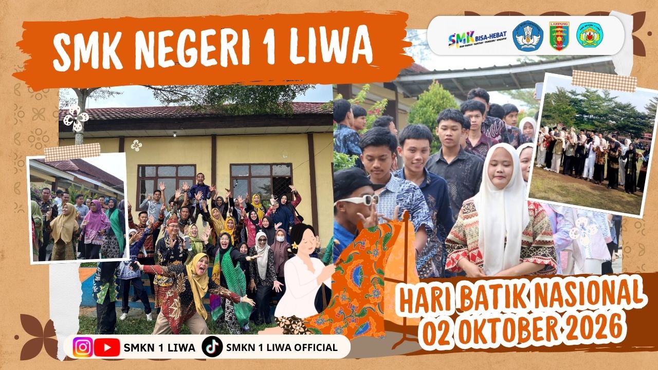 Lautan Batik! Seribu lebih Siswa dan Guru SMK Negeri 1 Liwa lakukan Karnaval Hari Batik Nasional 2026